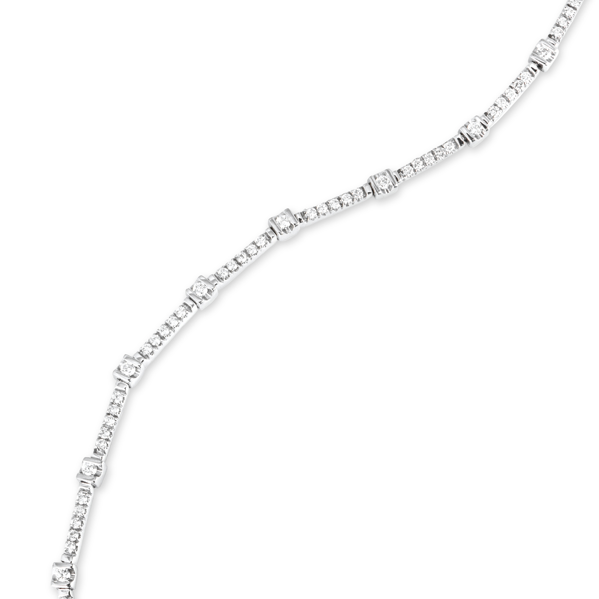White Gold Diamond Line Bracelet 0.87ct